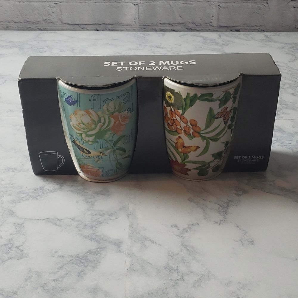 Springtime Stoneware Mugs